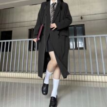 黑色长款西装风衣外套女春秋2025新款韩版高级感今年流行休闲大衣