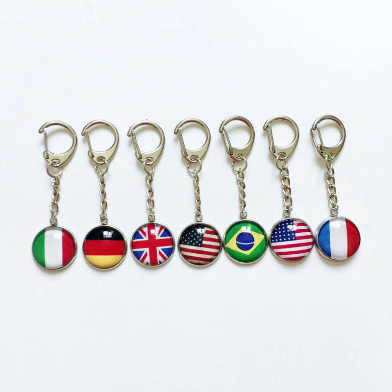 13g Weight Bag Pendant, Keychain Classification 1 Piece Quantity Holiday, Daily Occasion 316 Stainless Steel , Alloy Material National Flag Pattern Epoxy Design Simple Style Style 1 Piece Simple Style National Flag 316 Stainless Steel  Alloy Epoxy Bag Pendant Keychain 3