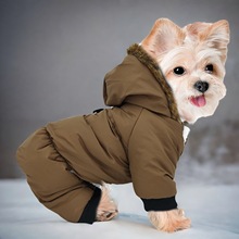 新款特卖秋冬宠物服装 反光保暖加厚大狗棉衣四脚服 狗狗衣服冬季