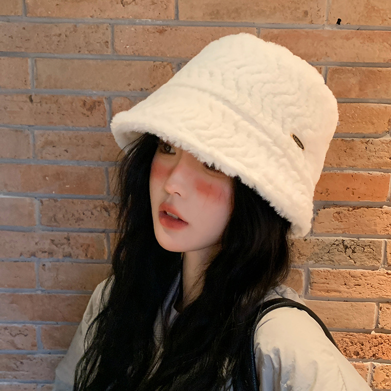 Nuovo cappello a secchiello piccolo caldo in peluche per l'autunno e l'inverno, per il tempo libero all'aperto, per il turismo, per mostrare il viso_voghion.com