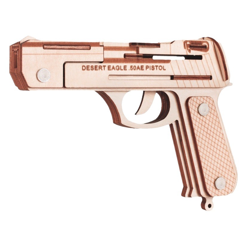 Xinlian desierto águila goma pistola-color caja transfronteriza 3D modelo DIY tridimensional rompecabezas juguete niño hecho a mano