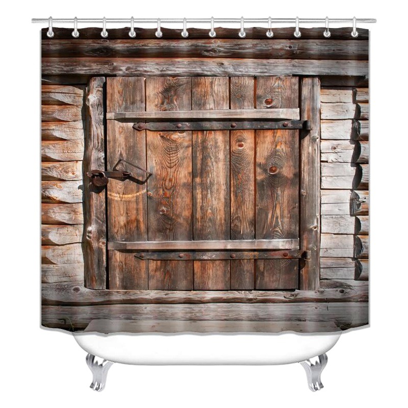 Transfronterizo Amazon e-commerce 3D digital de poliéster impresión puerta Cortina de ducha conjunto de cuatro piezas suministro directo de fábrica