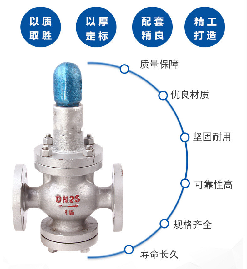 铸钢活塞式蒸汽减压阀 DN150 蒸汽管道可调减压阀 Y43H-40C