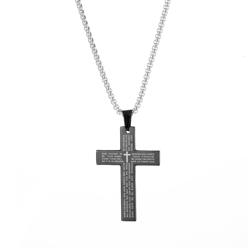 Fashion Cross Stainless Steel Titanium Steel Plating Pendant Necklace 1 Piece display picture 5