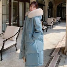 2025年新款羽绒服女中长款韩版时尚连帽大毛领过膝加厚冬季外套潮