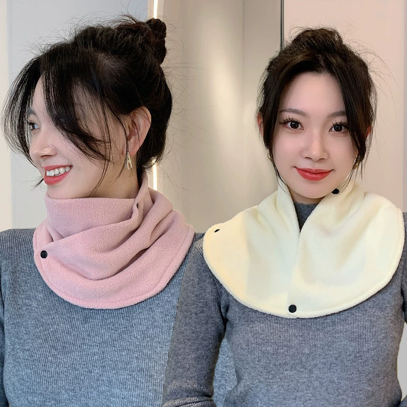 Осенне-зимний шарф из Полярного флиса, высококачественный теплый воротник, новый мужской и женский шарф на флисовой подкладке, двухслойная Толстая защита шейного отдела позвоночника