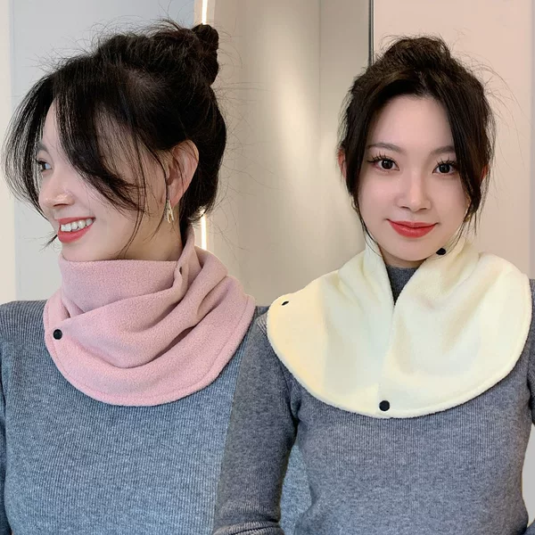 Autumn and winter polar fleece scarf high-grade warm collar men's and women's new scarf fleece-lined double-layer thickened cervical support