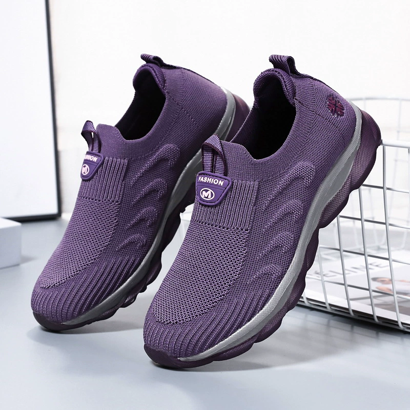 Широкие толстые ноги, вальгус большого пальца, старая пекинская тканевая обувь для женщин, летние дышащие туфли без шнуровки с сеткой, удобная обувь для пожилых людей