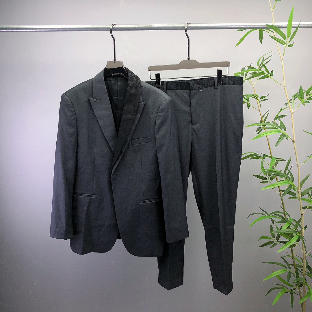 欧美高端商务休闲新款 DI领子拼接西装西服西裤套装 平替跨境欧货