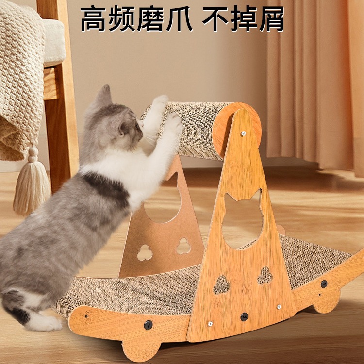 Junta de agarre para gatos resistente al desgaste sin desechos, columna vertical de agarre para gatos, ninja para gatos integrada, juguete para gatos resistente al agarre, cuenca de garras para gatos