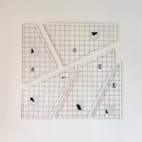 DIY Sewing Measuring Tool Cutting Ruler Patchwork Cutting Ruler Clothing Cutting Tool Acrylic 90 ° Special-shaped Ruler