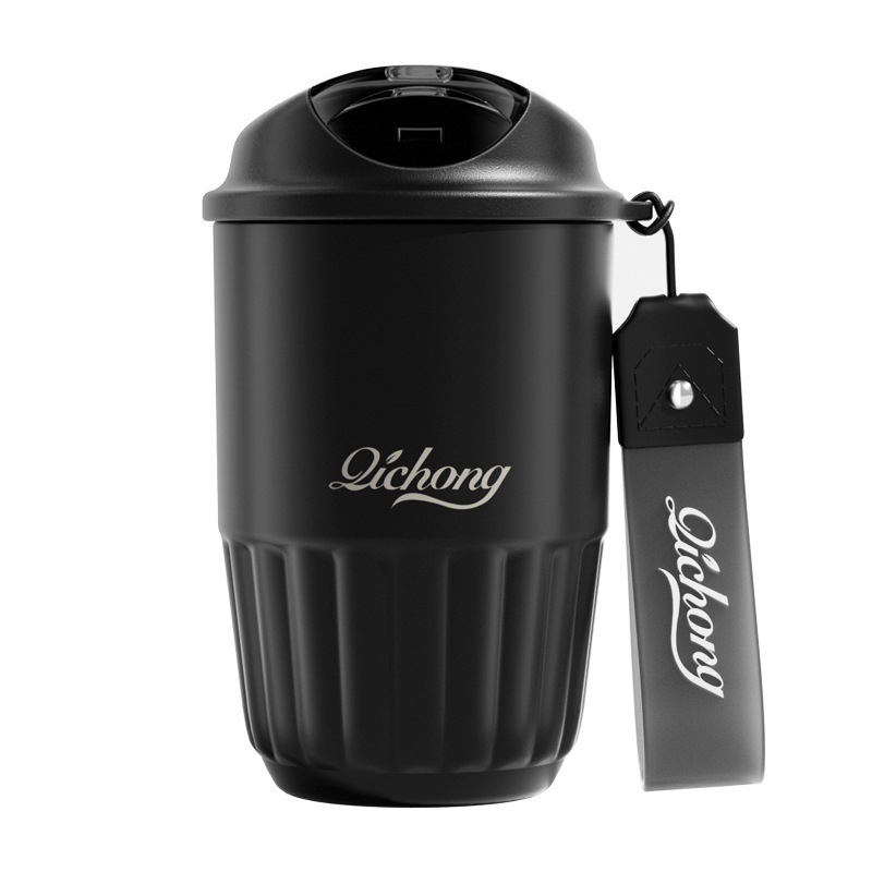 316ステンレスコーヒーカップ高颜値潮牌アメリカ式コーヒーカップシンプル風高級陶磁器内胆保温カップ|undefined