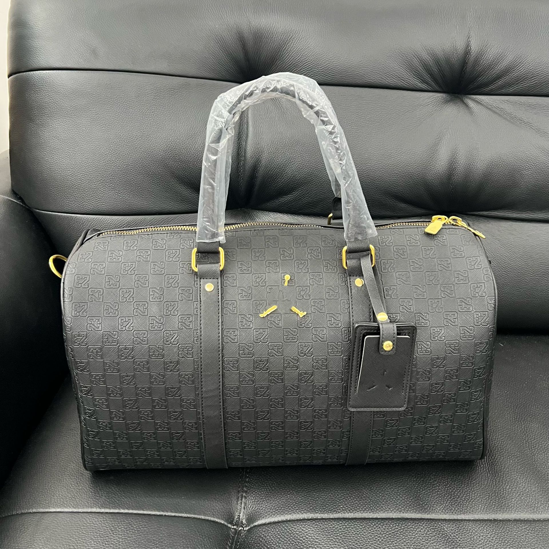 High version-PU black gold travel
