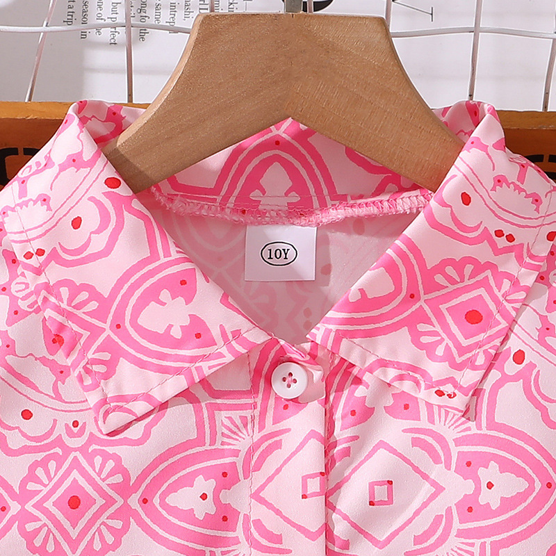 2024 Herbst Neues Produkt Heißer Verkauf Bedrucktes Langarmkleid für Mädchen_voghion.com