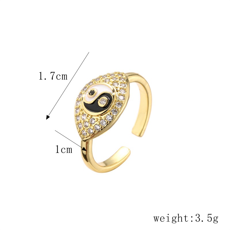 Lady Geometric Copper Zircon Open Ring 1 Piece