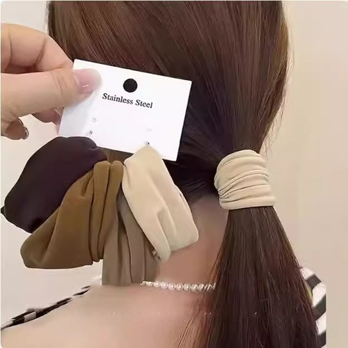 Minimalist Korean-style seamless hair tie face mask hair tie for women and adults, 2025 headband, high elasticity, durable hair tie