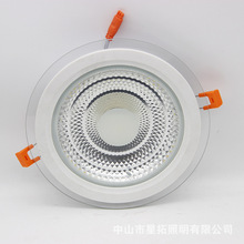 COB玻璃面板灯 cob天花板暗装嵌入式 源头工厂 商场工程射灯过道