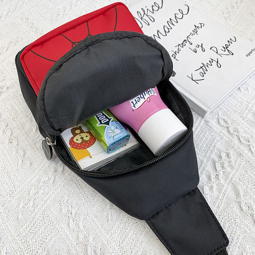 New Cartoon Spider-Man Chest Bag Trendy Boys' Shoulder Crossbody Bag Korean Version Children's Casual Snack Bag Travel Backpack