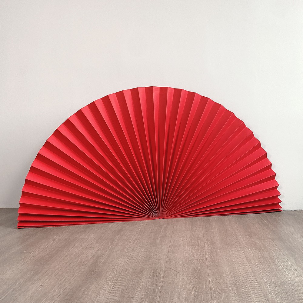 Abanico de papel de gran tamaño para bodas, abanico de papel plegable, nuevo regalo de compromiso chino, decoración de la pared, decoración, abanico de origami, arte floral