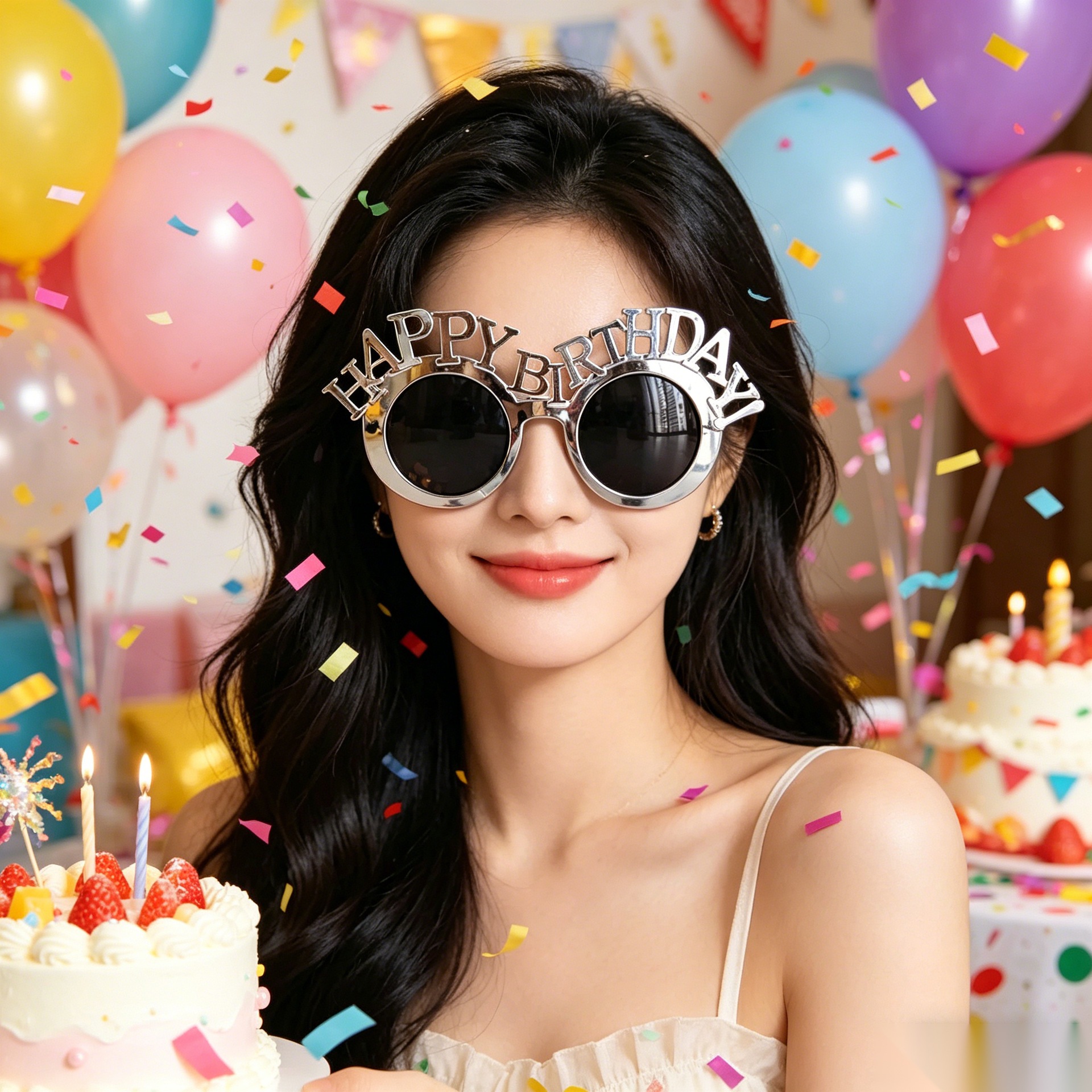 Cumpleaños temático fiesta gafas extrañas feliz cumpleaños pastel vela gafas de diseño de cumpleaños accesorios de fotos