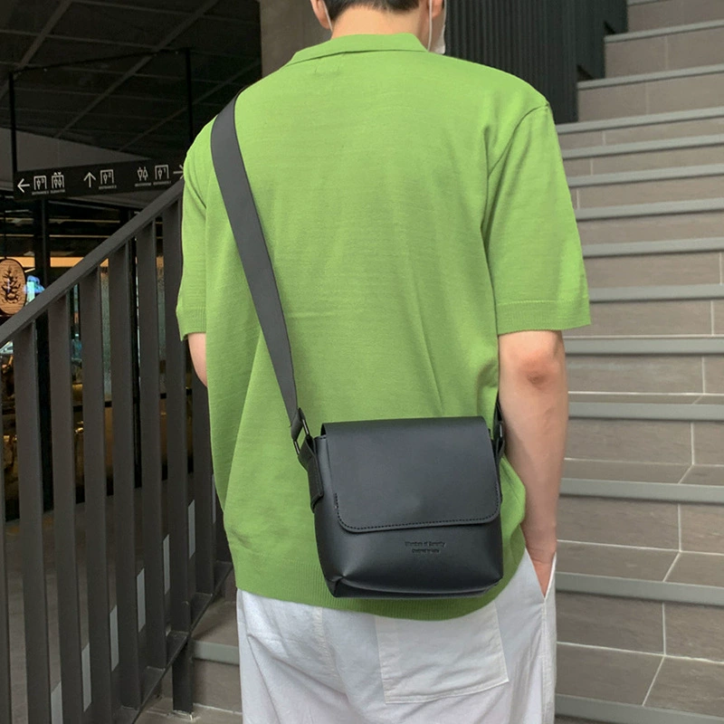 Shoulder bag, polyurethane, square, wear‑resistant Korean style, 3 sizes