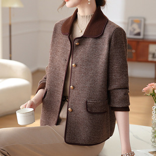 Mother spring western style noble coat 2025 new middle-aged and elderly women's knitted cardigan top 50 years old and 60 years old