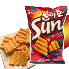 奧里恩太陽玉米片80g好麗友韓國薯片零食膨化食品蒜香鍋巴