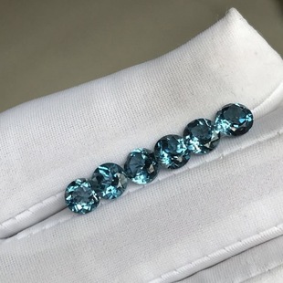 Natural London Blue Topaz Gem Bare Stone Ring Face Color Treasure Inlaid Ring Pendant Earrings Bracelet