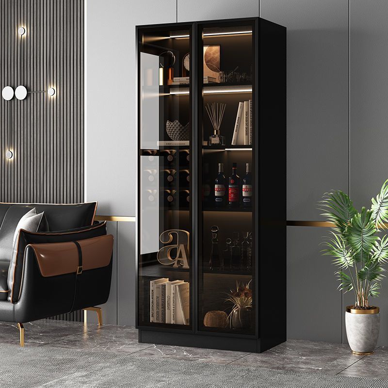 Light Luxury Wine Cabinet, Wall Storage Cabinet, Modern Simple High-End Sideboard, Household Integrated Side Cabinet, Glass Door Display Cabinet