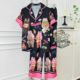 Foreign Trade Cartoon Pajamas suit Women's Summer New High-end Sense Loose Short-sleeved Trousers Women's Home Clothes Two-piece Set