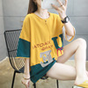 summer new pattern letter Embroidery T-shirts Short sleeved Large Women's wear Korean Edition Socket Easy T-shirt jacket