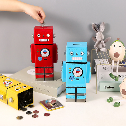 Creative robot piggy bank cartoon children's change coin piggy bank desirable children's room decoration ornaments gift