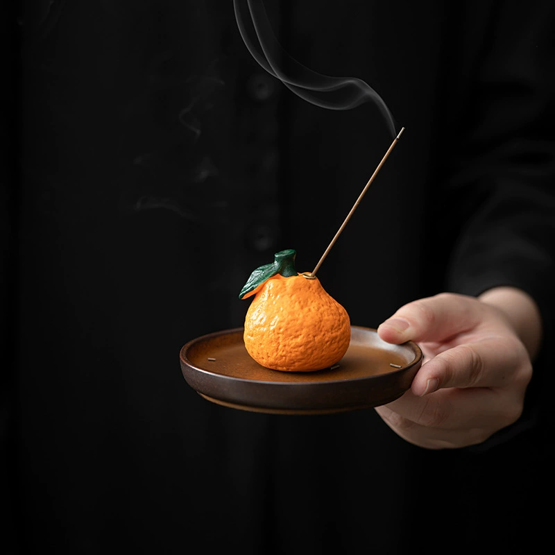 Фруктовая линия, ароматическая печь, керамическая, креативная, для чайной церемонии, благовония, чай, домашнее животное, керамические украшения ручной работы, подставка для благовоний