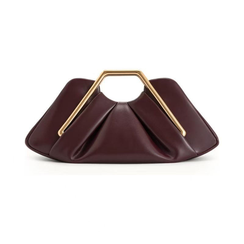 Plissierte Abendtasche Damen Retro Cloud Luxus Textur Clutch_voghion.com