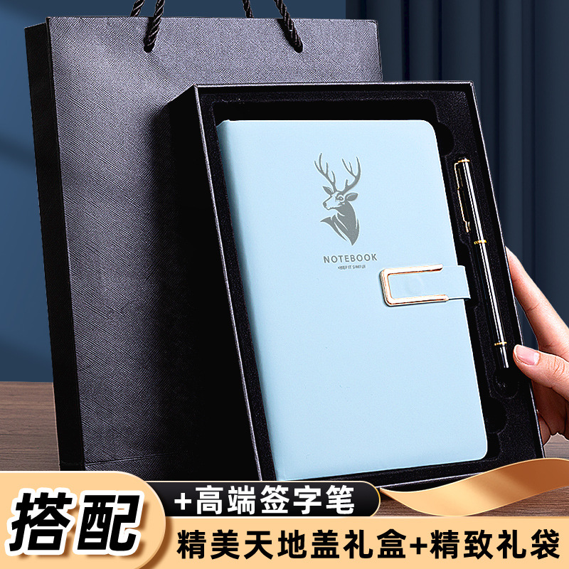 A5 cuaderno oficina de negocios trabajo reunión Libro de grabación hebilla simple Bloc de notas engrosada logotipo imprimible