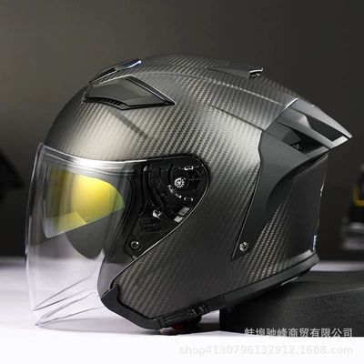 Motorcycle Helmet Ultra Light Carbon | Motosiklet kaskı (dəbilqə) - 3k-matte-black-transparent-lens-m