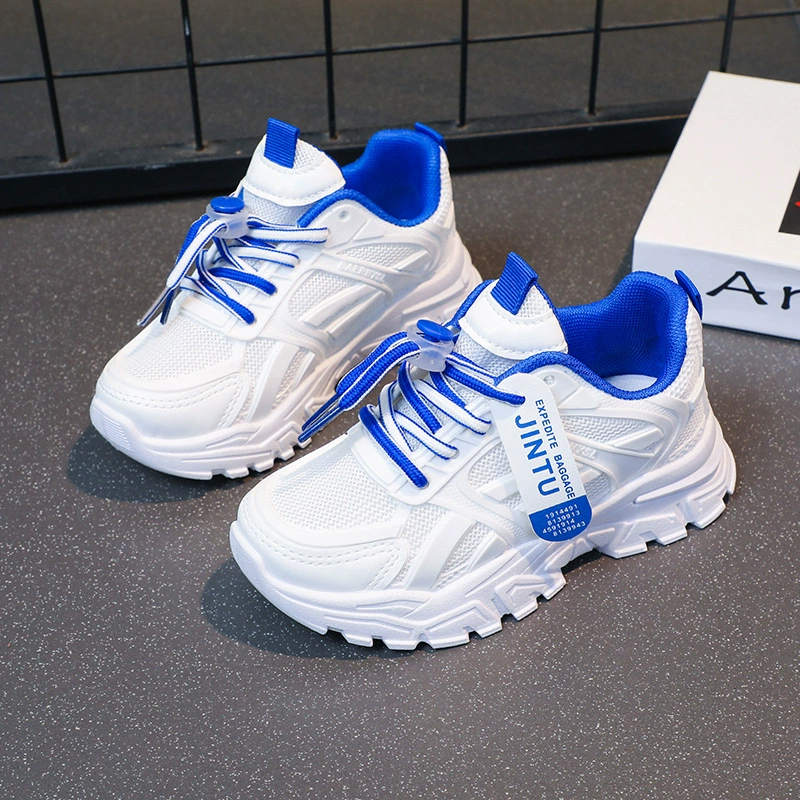 Дышащие кроссовки для девочек 2025 весна и осень новые корейские детские сетчатые туфли маленькие белые туфли для девочек