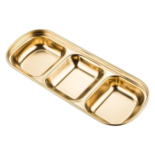 304 Stainless Steel Korean Flavor Dish Hot Pot Seasoning Hotel Sauce Dish Japanese and Korean Flavor Dish Restaurant Restaurant Restaurant Dish