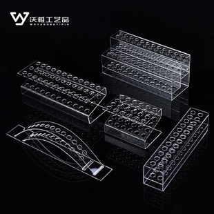in stock Acrylic Transparent Eyebrow Pen Storage Rack Ballpoint Pen Display Stand Counter Pen Rack Display Props Shelf