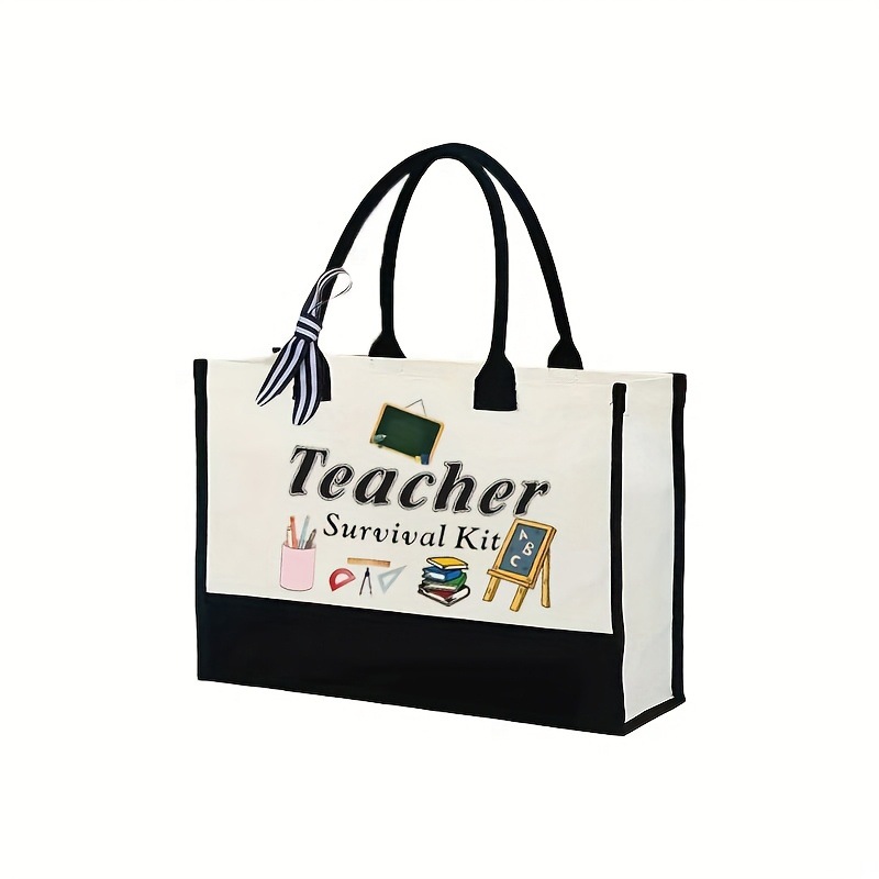 Bolso Tote con estampado de patrón Stitzi de moda en contraste transfronterizo Bolso de hombro doble en blanco y negro de gran capacidad Arte de alta gama