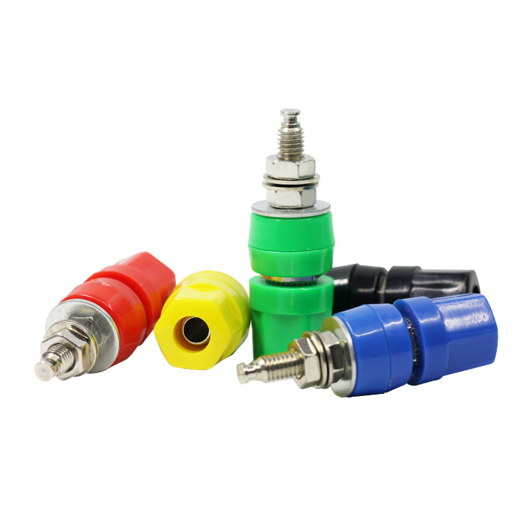 接线柱耐高压六角接线柱尾部带4mm插孔大电流接线柱J50011含税价
