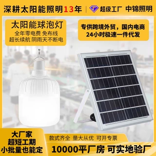 太阳能灯泡充电球泡室外led应急夜市摆摊灯户外庭院灯露营跨境