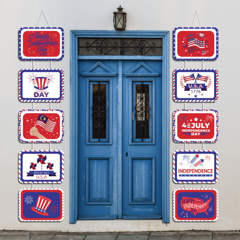 Transfronterizo DE LOS Estados Unidos Día DE LA Independencia decoración puerta colgante patio al aire libre accesorios de diseño de fiesta suministros papel de impresión creativo