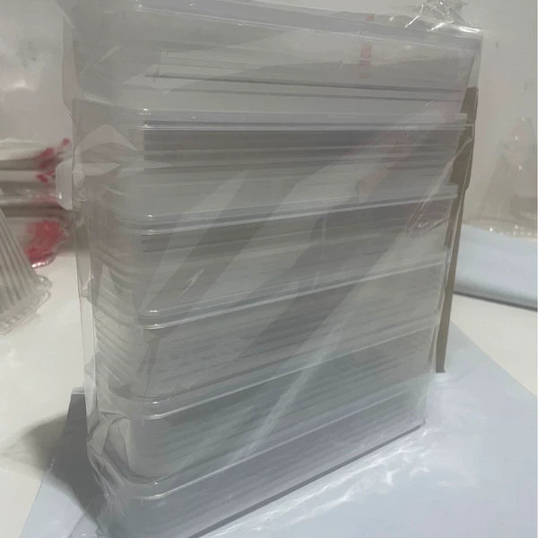 Striped matte box bottom+transparent lid [6 installation]