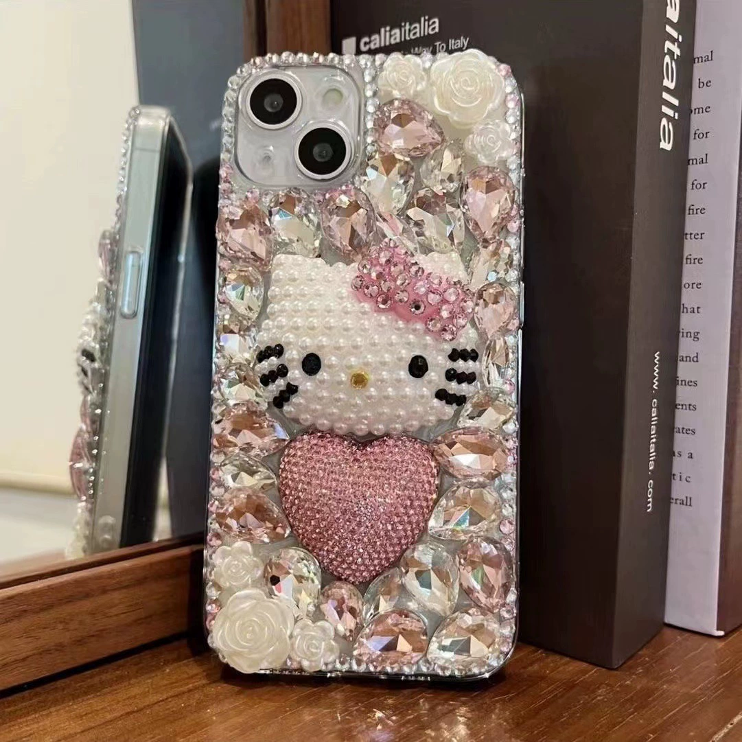 Hello Kitty, совместимый чехол для телефона, мультяшный защитный чехол, 17 Pro Max