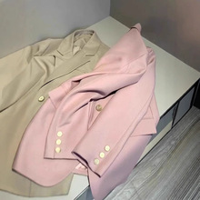 西装外套女设计韩版小香风粉色休闲今年流行小西服早春高级感小众
