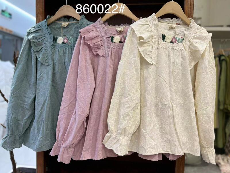 Bear Girl 2026 Spring New Style Lapel Japanese T-Shirt Inner Layer Mori Girl Women's Base Shirt Pullover Doll Shirt