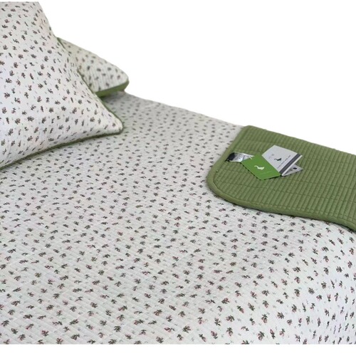 Korean Goose cotton bed cover three-piece set ins wind quilted four-season pure cotton bed cover pure cotton thickened bed sheet bed cover