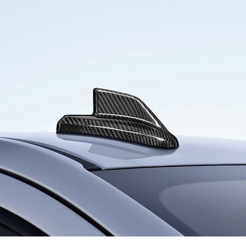 Cross-border applicable to Chevrolet Thorod real dry carbon fiber shark fin antenna cover stickers exterior decoration modification parts manufacturers