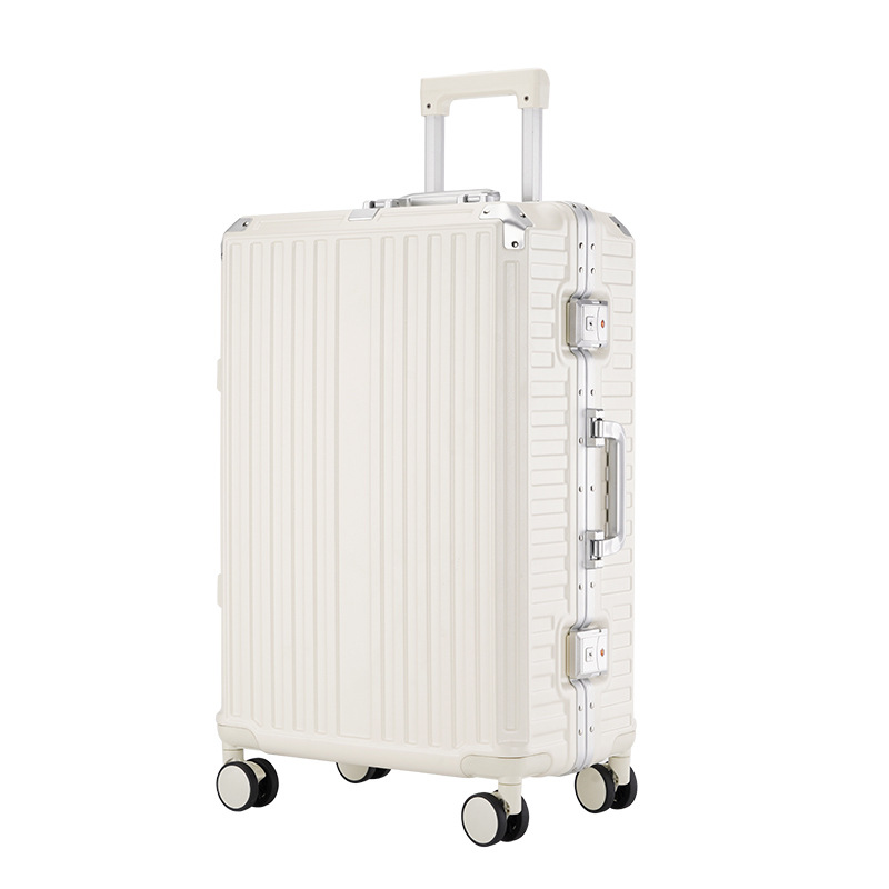 Equipaje de carro de marco de aluminio para mujer de gran capacidad durable y fuerte maleta de contraseña de embarque de rueda universal de 20 pulgadas para hombres 24